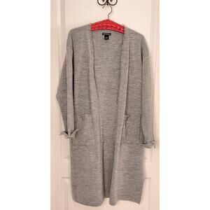 Lauren Michelle Long Grey Cardigan Sweater ssz M